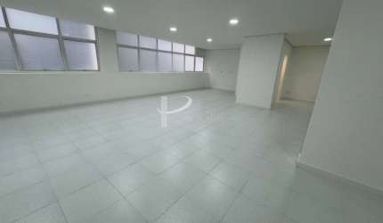Conjunto Comercial, 195 m2, reformado, vão livre, 5 banheiros, 2 vagas, para locação, Bela Vista.