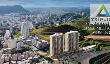 Apartamento 2 quartos com até 2 suítes, sala com lavabo e varanda, cozinha integrada e garagem. Condomínio clube na avenida Rio Branco! Oportunidade!