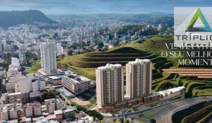 Cobertura 3 quartos, 2 suítes, 2 salas, varanda, terraço com espaço para gourmet, garagem e lazer completo em condomínio clube na avenida Rio Branco.