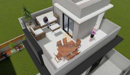 Sobrado com 3 dormitórios à venda, 93 m² por R$ 635.000,00 - Guabirotuba - Curitiba/PR