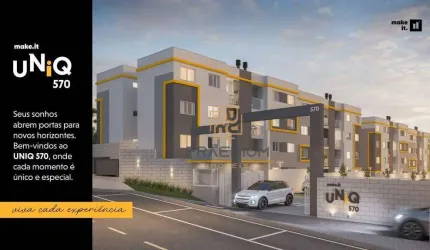 Apartamento Garden com 2 dormitórios à venda, 44 m² por R$ 307.388,67 - Jardim Amélia - Pinhais/PR