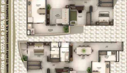 Apartamento com 3 quartos à venda no Bairro Tibery - Uberlândia/MG