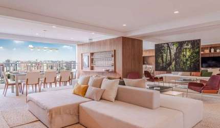 Apartamento com 3 suítes, 5 banheiros. Lazer completo.