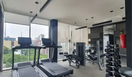 Studio 30m² 01 quarto suíte com varanda e lazer completo Jardins