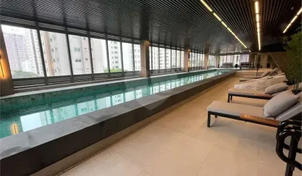 Apartamento para venda no Brooklin com 48,49m2, 1 quarto e 1 vaga coberta de garagem.