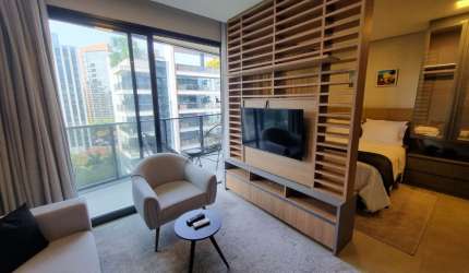Apartamento Mobiliado com 1 dormitório, 1 vaga e 44 m² na Vila Olímpia