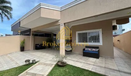 Casa térrea com 3 dormitórios, sendo uma suíte, piscina e churrasqueira no Massaguaçú.