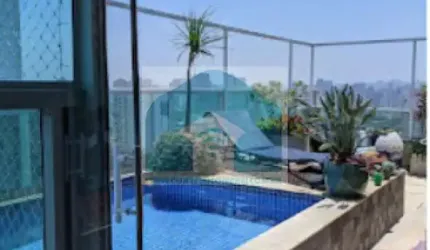 Cobertura Brooklin , 4 suites, 5 vagas, 300 m², com piscina .