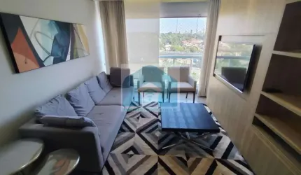 Apartamento Campo Belo aluga mobiliado , 71 m², 2 dormitórios, 1 suíte e 2 vagas.