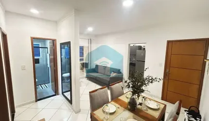 Apartamento na Vila Tupi Praia Grande SP, com 2 dormitórios, 1 suíte.