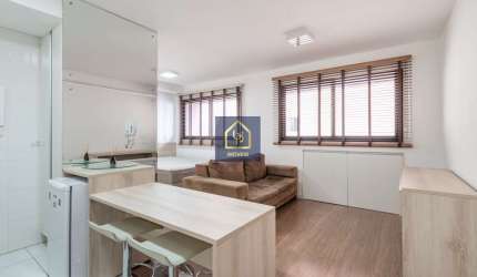 Apartamento / Studio decorado e mobiliado com 1 suíte à venda. São 31,50 m² privativos por R$ 370.000 no bairro Jardim Botânico em Curitiba/PR