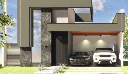 Casa em fase de acabamento no Ecoville 1