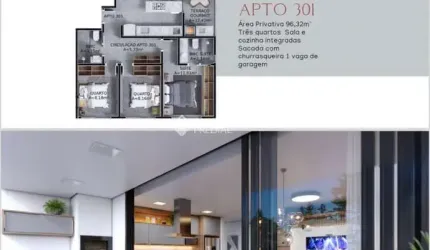 Apartamento com 3 quartos à venda na Rua Cedro Rosa do Sul, 1, Ribeirão da Ilha, Florianópolis, 96 m2 por R$ 980.000