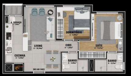 Apartamento com 2 quartos à venda na Rua Chile, 421, Jardim Botânico, Porto Alegre, 61 m2 por R$ 799.278