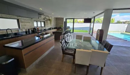 Sobrado de Alto Padrão no Alphaville Nova Esplanada 1 – 4 Suítes, Escritório, Piscina Aquecida e Adega Privativa!