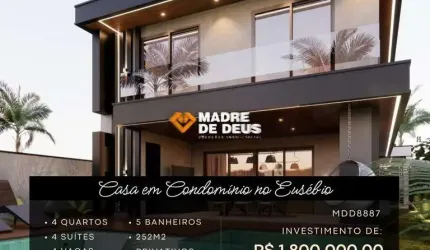 Casa em condomínio fechado com 4 quartos à venda na 4º Anel Viário, 1, Coité, Eusébio por R$ 1.800.000