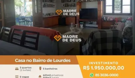Casa em condomínio fechado com 3 quartos à venda na Alexandre Antônio, 580, de Lourdes, Fortaleza por R$ 1.950.000