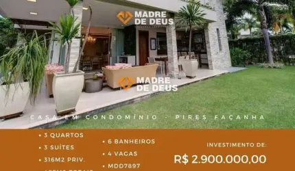 Casa em condomínio fechado com 3 quartos à venda na CE-040 s/n Quilômetro 22, 1, Pires Façanha, Eusébio por R$ 2.900.000