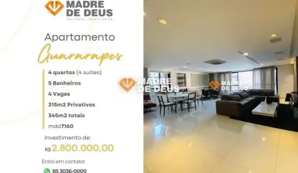 Apartamento com 4 quartos à venda na Rua Jornalista César Magalhães, 550, Guararapes, Fortaleza por R$ 3.000.000