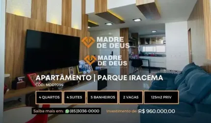 Apartamento com 4 quartos à venda na Rua Consuelo Freire, 493, Parque Iracema, Fortaleza por R$ 960.000