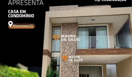 Casa em condomínio fechado com 5 quartos à venda na Pe. José Holanda do Vale, 100, Luzardo Viana, Maracanaú por R$ 1.300.000