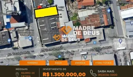 Terreno à venda na Lauro Maia., 1405, Fátima, Fortaleza por R$ 1.300.000