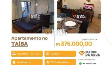 Apartamento com 1 quarto à venda na Francisco Guilherme, 1, Taíba, São Gonçalo do Amarante por R$ 375.000