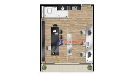 Sala à venda, 39 m²  - Tamboré - Santana de Parnaíba/SP