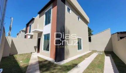 Casa com 3 quartos, sendo 2 suítes à venda, 98 m² por R$ 430.000 - Praia Mar - Rio das Ostras/RJ