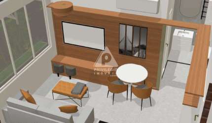Apartamento a venda de 1 Quarto mobiliado, Leblon - Rio de Janeiro