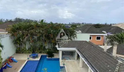 Casa de luxo, 7 quartos, 6 suites, 4 vagas, piscina, área de lazer, condominio fechado, Recreio dos Bandeirantes