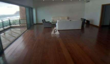 Apartamento 6 quartos, closets, varanda integrada, vista panorâmica para praia de Ipanema e Pedra da Gávea, 4 vagas de garagem, 470 mts, em Ipanema.