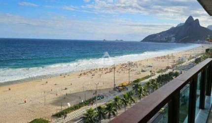 Apartamento na Vieira Souto, Vista Mar, Três suítes, 320m² e 3 vagas na escritura em Ipanema.