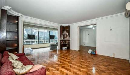 Apto. 3 quartos, 4 banheiros, dependência, 1 vaga, 248m2 com vista no Flamengo.
