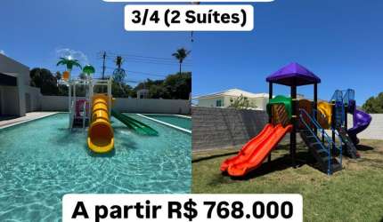 Apartamento a venda NOVO 3/4 sendo 2 suítes em Vilas do Atlântico