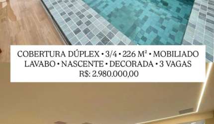 Espetacular Cobertura Dúplex no Alphaville 1 – Salvador 226m² Mobiliada ️