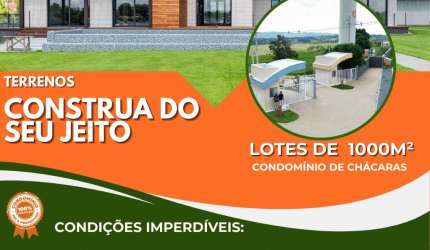 TERRENOS DE 1000 METROS PROXIMO A SOROCABA