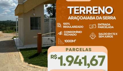 LOTES DE 1000 METROS EM CONDOMINIO DE CHACARAS