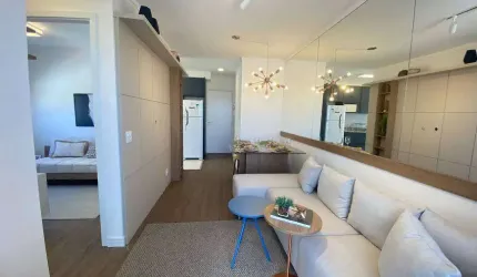 Apartamento pronto 49 M² com 2 dormitórios, 1 suíte e 1 vaga livre.