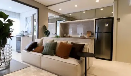 Apartamento pronto de 74 M² com 3 dormitórios e 2 vagas de garagem.