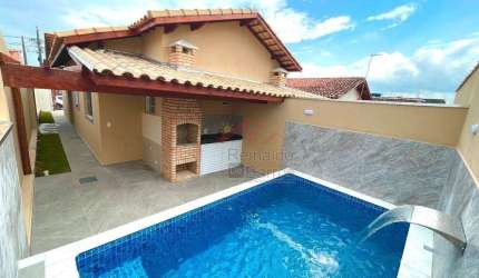 Casa Nova com dois quartos e piscina à venda
