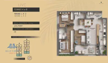 Apartamento com 3 dormitórios à venda, 104 m² por R$ 2.227.000,00 - Cacupé - Florianópolis/SC