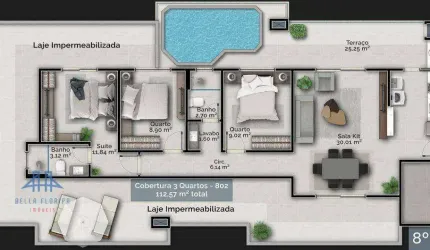 Cobertura com 3 dormitórios à venda, 112 m² por R$ 1.320.000,00 - Carvoeira - Florianópolis/SC