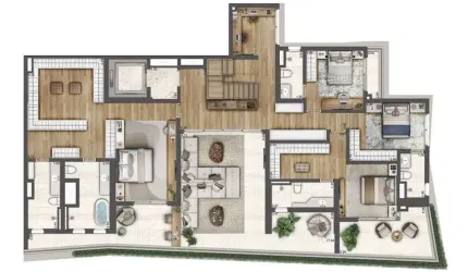 Duplex para venda possui 512 metros quadrados com 4 quartos em Liberdade - São Paulo - SP