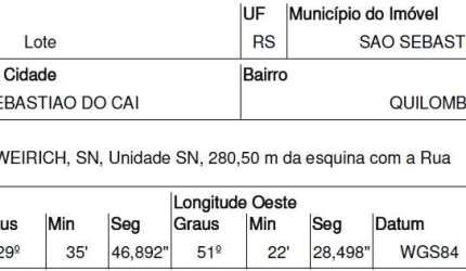 Oportunidade Única em SAO SEBASTIAO DO CAI - RS | Tipo: Terreno | Negociação: Venda Direta Online  | Situação: Imóvel