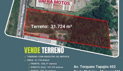 Terreno à Venda na Av. Torquato Tapajós – Santa Etelvina, Manaus/AM – Oportunidade Exclusiva para Investidores, Empresas e Incorporadoras