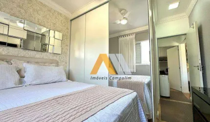 Lindo apartamento pronto pra morar à venda no Parque Campolim 2 quartos, suíte, 2 vagas, varanda gourmet com vidro e ótimo lazer