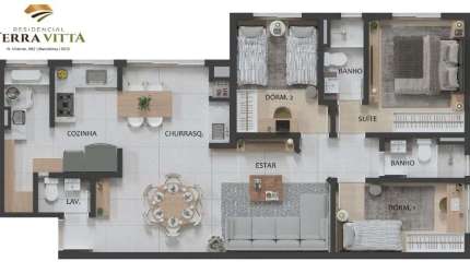 Apartamento à venda, 3 quartos, 1 suíte, 2 vagas, Barcelona - São Caetano do Sul/SP