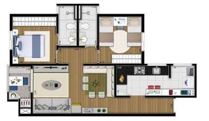 Apartamento à venda, 2 quartos, 1 suíte, 2 vagas, Campestre - Santo André/SP