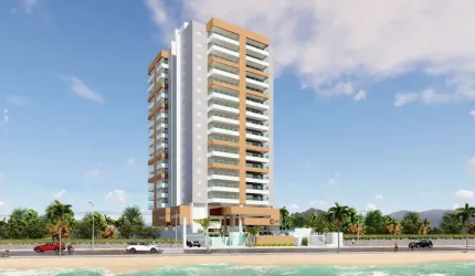 Lindo Apartamento para venda possui 75 metros quadrados com 2 quartos, prédio frente ao mar em Mongaguá